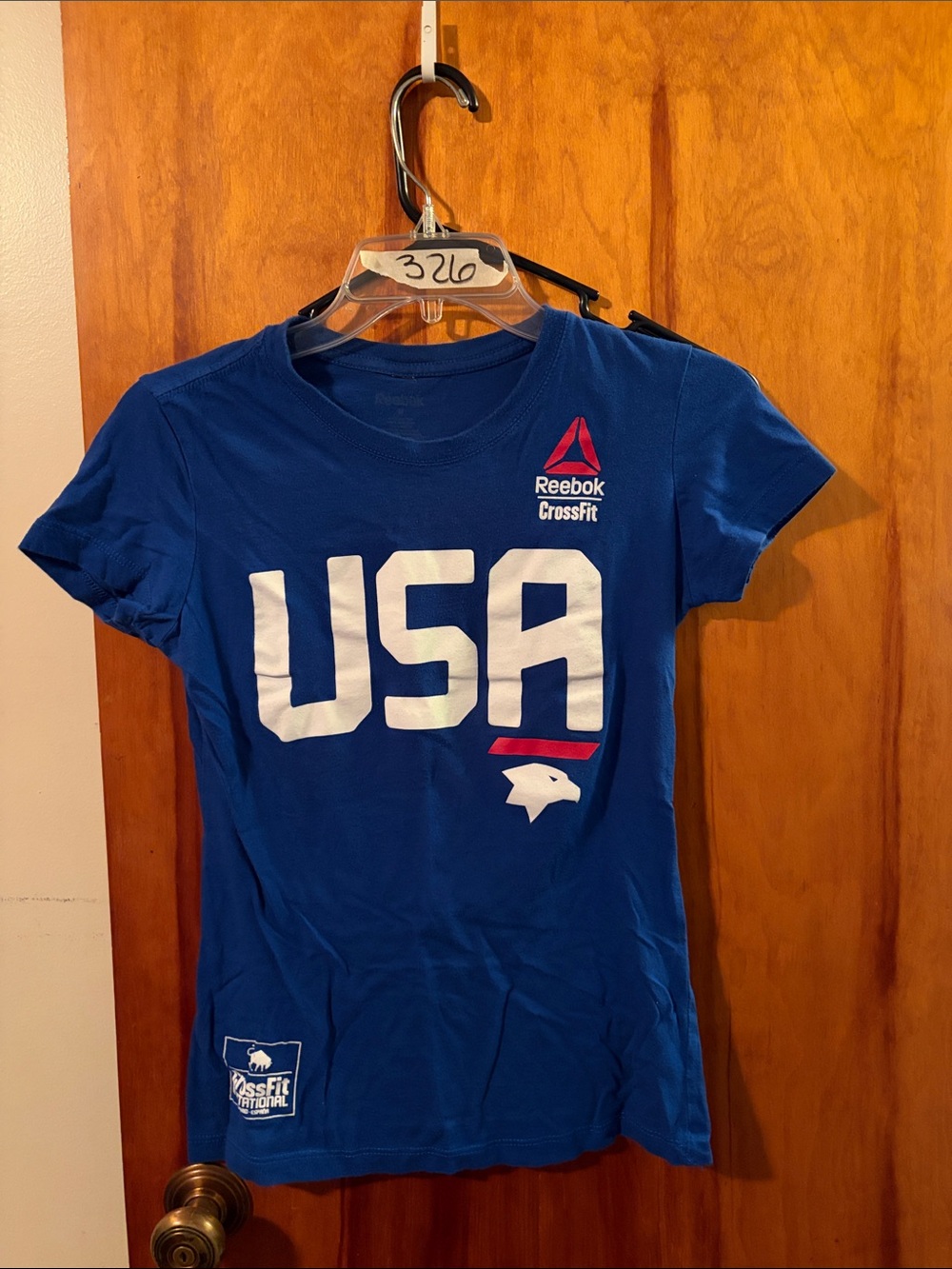 Reebok Women's Blue USA CrossFit Short Sleeve Tee